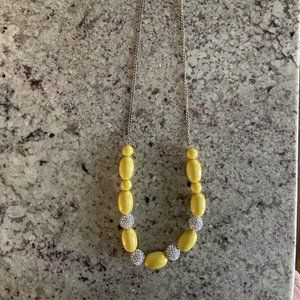 Yellow beaded necklace!